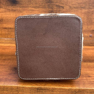 High Quality Cowhide Leather Jewelry Organizer Orange Rings Earring Portable Travel Storage Box Fashionable Zipper Jewelry Cases - Product Image 6