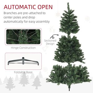 7.5ft Xmas <b>Tree</b> with 1346 <b>Branch</b> Tips Auto Open <b>Artificial</b> Christmas <b>Tree</b> Steel Base for Home Office Decor Holiday Gre - Product Image 3