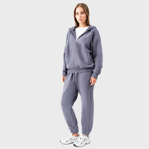 Women's <b>Plus</b> <b>Size</b> Casual Sportswear Track Suit Hoodie <b>Jogger</b> Sweatpants Long Pant Zip Sweatsuit Two Piece <b>Set</b> for Autumn Season - Product Image 1
