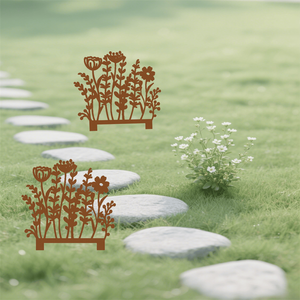 CIFbuy Pali Decorativi Quadrati Vintage in Ferro per Giardino, Segnaposto per Esterni e Patio, Ideali per Paesaggistica e Decorazioni da Giardino, Consigliati per Ambienti con Pioggia - Product Image 1