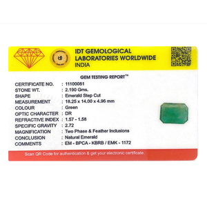 Natural Zambian Emerald 10.95 Carat Loose Gemstone for Fine Jewelry - Product Image 4