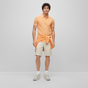 Custom Athletic Men's <b>Orange</b> Cotton Pique Short Sleeve <b>Polo</b> Shirt Regular Fit Solid Color Casual Breathable Knitted <b>Polo</b> Shirts - Product Image 6