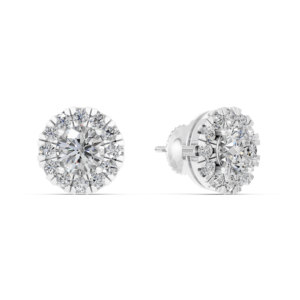 Boucles d'oreilles en argent 925 avec diamant de laboratoire certifié IGI, RJC ODM OEM, bijoux fins éthiques, plaqué rhodium, cadeau d'anniversaire de mariage EA501869 - Product Image 2
