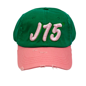 Gorra de Béisbol J15 Verde Rosa Personalizada con Bordado, Ajustable, Unisex, Deportiva, Moda Urbana, 100% Algodón Canvas, Común OEM ODM - Product Image 1