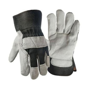 Gants de travail en cuir de vachette pleine fleur haute performance, doux et confortables, pour la construction et la sécurité (type Rigger canadien) - Product Image 1