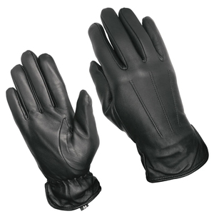 Black Sheep Leather Driving <b>Gloves</b> Wrist Length Unlined Plain Style For Daily Use Winter Warmth Men's - Product Image 1