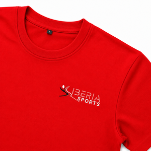 T-shirt rouge à col rond de qualité supérieure IBERIA en gros |   T-shirt décontracté à manches courtes |   Vêtements en gros avec logo personnalisé OEM - Product Image 3