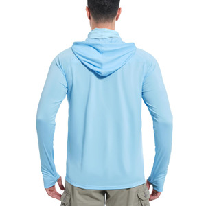 Hoodie de pêche pour homme de haute qualité, 100 % polyester, séchage rapide, respirant, pour la randonnée, le cyclisme et la pêche. - Product Image 4