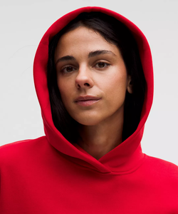 Oversized <b>Red</b> Hooded Sweatshirt 100% Cotton Fleece Unisex Solid Color Streetwear Regular Fit All Season Wear - Product Image 4