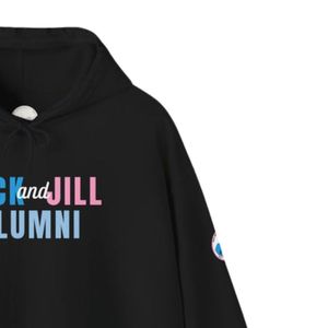 Sweat à capuche noir graphique Alumni en molleton doux, pull à manches longues, vêtement décontracté pour l'hiver - Product Image 5