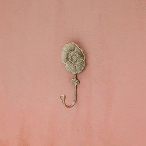 Gold Flower Wall Hook Recycled Metal Poppy Design Elegant Floral Art Unique Handmade Hardware Decorative <b>Hanger</b> For Home Decor - Product Image 4