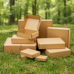 Vietnam Airplane Corrugated Board Mailer <b>Boxes</b> Gold Foil Printing Recycled Materials Customizable Promotional Small Business - Product Image 3