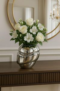 Customized Handmade Aluminium Tabletop Flower <b>vase</b> For Home & Garden Decor Flower Pots For Event And Wedding Centerpieces - Product Image 4