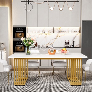 Bàn ăn hình chữ nhật Tribesigns 70.8 inch, màu trắng hiện đại, dài, dành cho 6-8 người, thích hợp cho các buổi họp mặt gia đình - Product Image 3