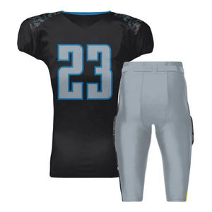 Tenue complète de football américain pour adultes, personnalisable par sublimation, anti-humidité, short d'été, pour ligues scolaires - Product Image 3