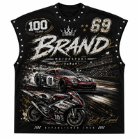 Camiseta sin Mangas Personalizada, Ecológica, con Estampado Gráfico DTG, 100% Algodón Jersey, Estilo Vintage, Lavada, 100g, Unisex