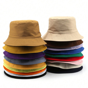 Sombrero de Pescador Unisex de Poliéster/Algodón, Color Sólido, Casual, Deportivo, para Exteriores, Verano, Adulto, Talla 56-58CM, Rojo, Negro - Product Image 6