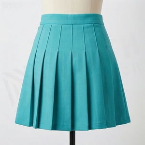 Minifalda plisada para mujer, color sólido, satén, cintura regular, para todas las estaciones - Product Image 2