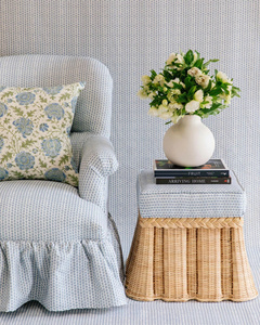 Elegant Handwoven Natural Rattan Ottoman <b>Stool</b> with Soft Cushion Top Decorative Boho Chic <b>Storage</b> Friendly Lightweight Durable - Product Image 3