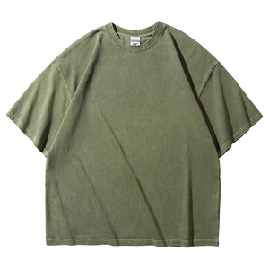 เสื้อยืดโอเวอร์ไซส์ผ้าหนาพิเศษสั่งทำขายส่ง ล้างสีแบบแอซิดวอช สำหรับผู้ชาย ผ้าฝ้าย 100% พิมพ์ลายได้ คุณภาพสูง ระบายอากาศได้ดี - Product Image 1