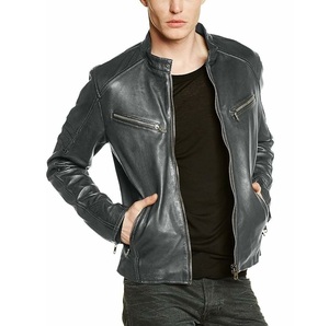 Chaqueta de Cuero de Último Diseño y Alta Calidad para Hombre, Transpirable, en Oferta, Color Negro - Product Image 1