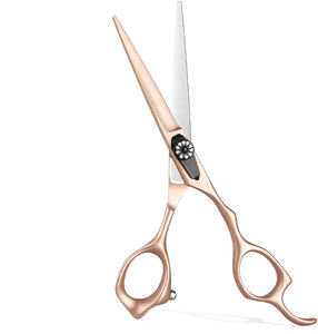 Ciseaux de coiffeur professionnels 6,5 pouces en acier inoxydable 4Cr13, tranchants, pour droitiers, avec vis de tension réglable, manche moyen - Product Image 3