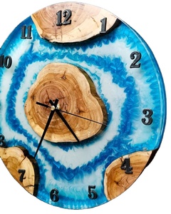 HORLOGE MURALE ÉPOXY RÉSINE ÉPOXY MEILLEURE Qualité Horloge Murale Époxy en Résine de Bois Fabriquée à la Main Horloge Murale Époxy en Résine de Bois Entiers - Product Image 3