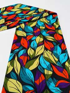 Tissu en coton imprimé africain multicolore Maputo de haute qualité avec motifs vibrants, idéal pour les vêtements, les sacs, les robes et - Product Image 3