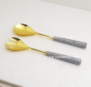 Stainless Steel Salad Server Set Eco-Friendly Dishwasher <b>Safe</b> Salad <b>Tools</b> for Home Restaurant Use Wholesale Price - Product Image 1