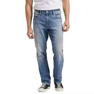 Jeans en denim décontractés pour hommes, coupe classique, confortables, respirants, tissu doux, durables, pour un usage quotidien, fabrication en gros - Product Image 1