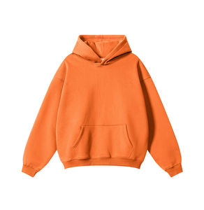 Sudadera con Capucha Unisex Extra Grande, Color Sólido, Informal, de Felpa, Tejida, para Otoño - Product Image 3