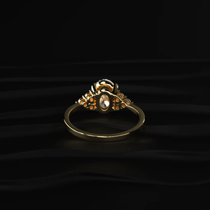 Bague solitaire ovale de 1 carat de qualité supérieure avec diamants ronds d'appoint, bague de fiançailles de luxe, bijoux de mariage pour femmes - Product Image 4