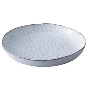 Bol de service en céramique stoneware émaillé non enduit MIKASA, design vintage, 22 cm, 700 ml, résistant à la chaleur, passe au lave-vaisselle, blanc bleu marine - Product Image 3