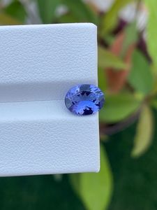 พลอยแทนซาไนต์สีน้ำเงินธรรมชาติ รูปทรงวงรี เจียระไนแบบเหลี่ยม ขนาดมิลลิเมตร คุณภาพดี สำหรับทำเครื่องประดับ แหวน จี้ - Product Image 3