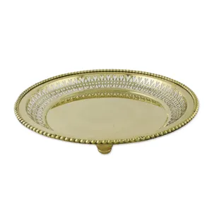 Handmade Metal Tray Premium Satin Chrome Coffee <b>Table</b> Tray for Modern Homes Handmade Metal Tray Luxury Vintage <b>Copper</b> Decorative - Product Image 2