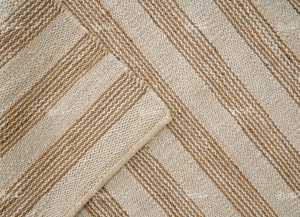 Tapis en jute naturel tissé à la main avec un design rayé moderne, durable, écologique, à poils plats, épaisseur moyenne, pour la maison et le salon - Product Image 3