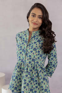GREEN COTTON <b>TOP</b> WOMEN - Product Image 5