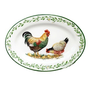 Plateau en métal émaillé, magnifiquement artisanal, tendance, pour la décoration de la maison, avec des motifs d'oiseaux et d'arbres imprimés, design Art Déco - Product Image 5