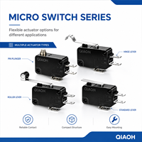 Micro-interrupteur de fin de course SPDT série V-J 16A, à action rapide, avec options d'actionneurs multiples, indice de protection IP65, intelligent, 250VAC