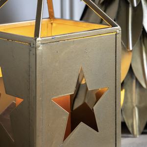Decoraciones Navideñas para el Hogar al por Mayor, Portavelas Metálicos con Diseño de Estrellas para Mesa y Suelo - Product Image 2