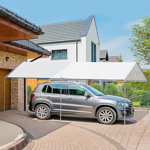 Tettoia per Auto 3x6 Metri, Robusta, Grigia, Protezione UV e Impermeabile, Design Semplice da Aprire, per Parcheggio - Product Image 2