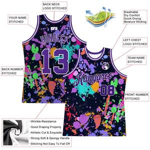 Camisetas de Baloncesto en Oferta, Ropa Deportiva Transpirable de Poliéster con Diseño Nuevo de Fábrica, Nombre del Equipo Impreso, Logotipo Personalizado - Product Image 3