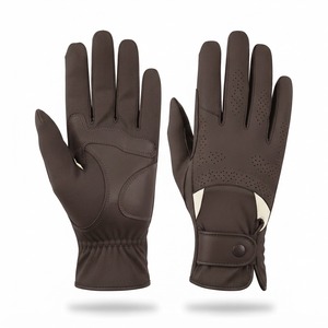 Gants d'équitation respirants pour hommes et femmes avec paume renforcée et fermeture de poignet sécurisée - Product Image 2