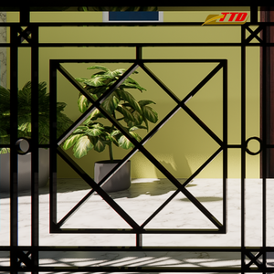 Custom Iron Grill Design Railing for Veranda Areas With Handcrafted Wrought Iron Style and Durable Exterior Charm Today Now Here - Product Image 5