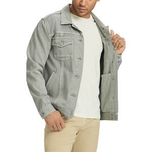 Veste en jean à capuche 100% coton pour homme, décontractée, couleur unie, poches, épaisseur standard, doublure en soie de haute qualité, hiver - Product Image 6