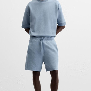 Shorts de sport décontractés en coton pour hommes, légers et doux, avec cordon de serrage - Product Image 2