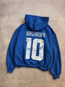 Sudadera con capucha extragrande personalizada con cremallera completa, forro de contraste, bordado con letras y detalles gráficos minimalistas - Product Image 2