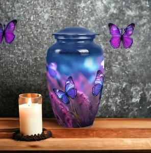 โกศใส่เถ้ากระดูกรูปผีเสื้อหลากสีคลาสสิกสำหรับใส่เถ้ากระดูกและโถบุรุณศพสำหรับสัตว์เลี้ยงผู้หญิงผู้ชาย - Product Image 6