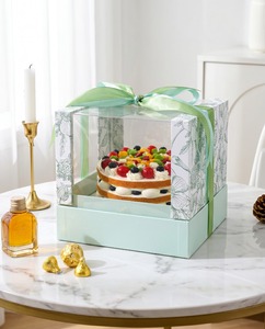 Customizable Modern Square Acrylic Gift <b>Box</b> - Premium Transparent <b>Cake</b> & Cookie Display Case for <b>Weddings</b>, Birthdays & Events - Product Image 5