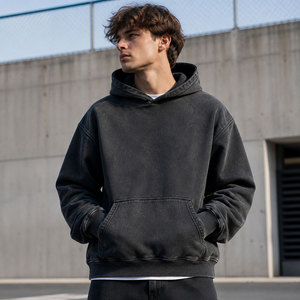 Vente Flash : Sweat à Capuche Vintage à Épaules Tombantes, Grande Taille, Pulls à Capuche Personnalisés, Sweat-shirt Oversize Unisexe pour Homme - Product Image 1